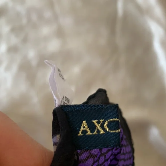 Vintage Axcess Silk Square Scarf | Floral Silk Scarf | Flower Silk Scarf - Picture 7 of 8